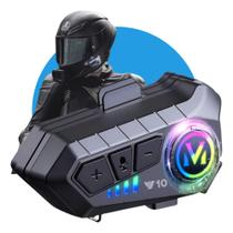 Fone De Ouvido Para Capacete Bluetooth Headset Rgb Sem Fio