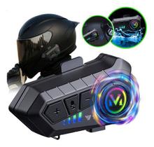Fone De Ouvido Para Capacete Bluetooth V10 Com Microfone