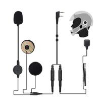 Fone De Ouvido Para Capacete De Motocicleta, 2 Pinos, Rádio Bidirecional, Com Microfone Para Baofeng