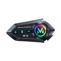 Fone De Ouvido Para Capacete De Motocicleta RGB Light Y12 Com Redução De Ruído CVC, À Prova d'Água Fone De Ouvido Para Capacete De Motocicleta RGB Light Y12 Com Redução De Ruído CVC, À Prova d'Água