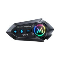 Fone De Ouvido Para Capacete De Motocicleta RGB Light Y12 Com Redução De Ruído CVC, À Prova d'Água Fone De Ouvido Para Capacete De Motocicleta RGB Light Y12 Com Redução De Ruído CVC, À Prova d'Água