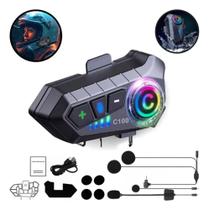 Fone De Ouvido Para Capacete Moto Intercomunicador Bluetooth