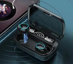 Fone De Ouvido Para Celula S24 S24+ Cor Preto Luz Azul-turquesa