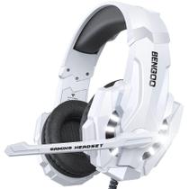 Fone de ouvido para jogos BENGOO Pro para PS4 PS5 PC Xbox One - Branco