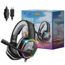 Fone de ouvido para jogos EKSA Noise Canceling Mic RGB Light Grey-Sandrock