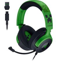 Fone de ouvido para jogos Razer Kraken V4 X 40mm Drivers Minecraft Ed.