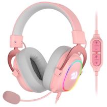Fone de ouvido para jogos Redragon H510 Zeus-X RGB Pink Wired 7.1 Sound Fone de ouvido para jogos Redragon H510 Zeus-X RGB Pink Wired 7.1 Sound