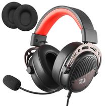 Fone de ouvido para jogos Redragon H730 USB com fio 360 com som preto