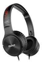 Fone de Ouvido Philco Pfo02P C/ Fio Microfone Preto