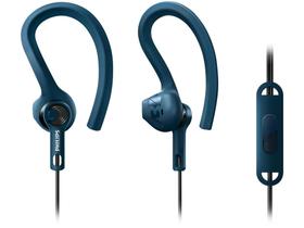 Fone de Ouvido Philips Action Fit SHQ1405BL/00 - Intra-auricular com Microfone Esportivo Azul