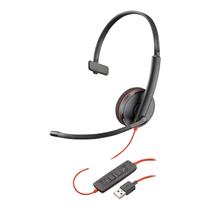 Fone de ouvido Plantronics Blackwire C3210 mono com fio com USB tipo A Fone de ouvido Plantronics Blackwire C3210 mono com fio com USB tipo A