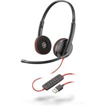 Fone de ouvido Plantronics Blackwire C3220 estéreo preto com fio