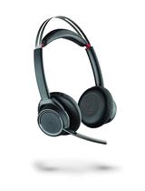 Fone de ouvido Plantronics Voyager Focus UC com suporte de carregamento Fone de ouvido Plantronics Voyager Focus UC com suporte de carregamento