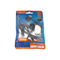 Fone de Ouvido Preto Com Fio Microfone - Borracha