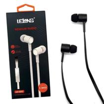 Fone de Ouvido Preto Com Microfone LE-0201 Lelong X-BASS