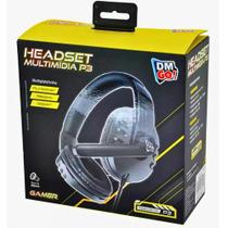 Fone de ouvido preto - headset multimidia p3 dm go - dm brasil