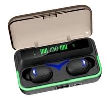 Fone de Ouvido Preto TWS Controle Touch com Case Carregador Power Bank