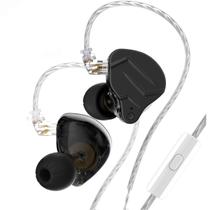 Fone de Ouvido Profissional Kz Zsn Pro X Black Com Microfone