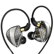 Fone de Ouvido QKZ Hi6T com Microfone In Ear Gamer DJ Retorno de Palco c/ Case
