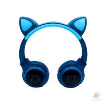 Fone De Ouvido Redução De Ruído Orelha De Gato Azul- Booglee
