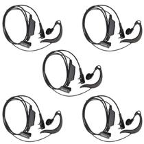 Fone de ouvido Retevis RT18 para walkie-talkies com microfone, pacote com 5