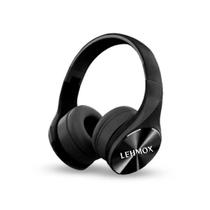 Fone de ouvido s/ fio bluetooth graves extras lehmox lef-1060 preto Fone de ouvido s/ fio bluetooth graves extras lehmox lef-1060 preto