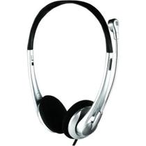 Fone de Ouvido Satellite AE-218 com Microfone - Plata/Preto