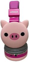 Fone De Ouvido Sem Fio Animais Porco Rosa Xtrad Lc-866