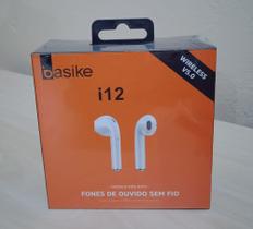 Fone de Ouvido Sem Fio Basike Fon 8743 Branco Fone de Ouvido Sem Fio Basike Fon 8743 Branco