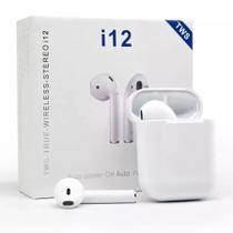 Fone de Ouvido sem Fio Bluetooth 5.2 Wirelless i12 TWS Todos os Celulares Branco Cor:Branco Fone de Ouvido sem Fio Bluetooth 5.2 Wirelless i12 TWS Todos os Celulares Branco Cor:Branco