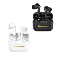 Fone de Ouvido Sem Fio Bluetooth 5.3 Monster XKT02 Gamer TWS Super Bass com Microfone e Estojo de Carga