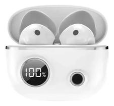 Fone de Ouvido Sem Fio Bluetooth Android iOS Headphone Branco - Kapbom