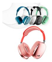 Fone de ouvido Sem Fio Bluetooth C/ Microfone Recarregável Max P9 Air Cor Cinza