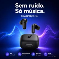 Fone De Ouvido Sem Fio Bluetooth Com 4 Microfones Resistente Água Poeira Soundcore P30i