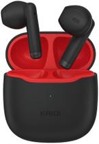 Fone de Ouvido Sem Fio Bluetooth Kaidi KD771, Som Estéreo, Case Recarregável, Preto com Vermelho Fone de Ouvido Sem Fio Bluetooth Kaidi KD771, Som Estéreo, Case Recarregável, Preto com Vermelho