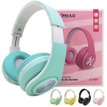 Fone de Ouvido Sem Fio Bluetooth LED Cartão SD P2 Headphone / ROSA