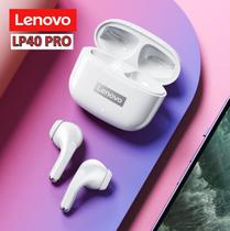 Fone de Ouvido Sem Fio Bluetooth Lenovo LP40 Pro (Upgrade Nova Versão) - Preto Branco Rosa Verde