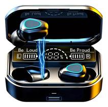 Fone de Ouvido Sem Fio, Bluetooth M10 TWS Som Estéreo HD Display Digital Bateria Longa Duração