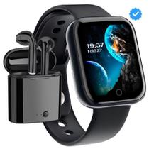 Fone de Ouvido Sem Fio Bluetooth TWS com Controle Touch Smartwatch Y8 Conectividade e Estilo em Um Só Pacote Fone de Ouvido Sem Fio Bluetooth TWS com Controle Touch Smartwatch Y8 Conectividade e Estilo em Um Só Pacote