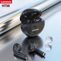 Fone de Ouvido Sem Fio Bluetooth TWS Lenovo HT38 - Gamer Esportes Corridas Músicas Vídeos - Touch