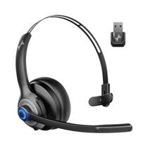 Fone De Ouvido Sem Fio Bluetooth V5.2 Com Microfone E Dongle USB Com Função Mudo Para PC, Laptop E