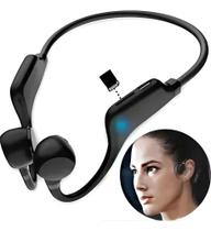 Fone de ouvido sem fio condução óssea Bluetooth esportivos expansíveis