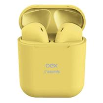 Fone de Ouvido Sem Fio Duplo Wireless OEX TWS11 Amarelo Fone de Ouvido Sem Fio Duplo Wireless OEX TWS11 Amarelo