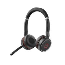 Fone de ouvido sem fio Jabra Evolve 75 MS, estéreo Inclui adaptador USB Link 370 Fone de ouvido Bluetooth com alto-falantes de classe mundial, microfone ativo com cancelamento de ruído, bateria para o dia todo