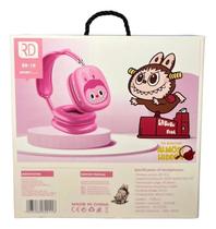 Fone de Ouvido Sem Fio Labubu RD10 Diversão, Tecnologia e Conforto Rosa