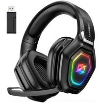 Fone de ouvido sem fio para jogos Ozeino 2,4 GHz com microfone de 30 h de bateria