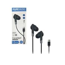 Fone De Ouvido Shinka C/Mic Para Celular Tipo-C Branco