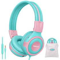 Fone de ouvido SIMOLIO Kids com microfone, limite de volume 75dB, 85dB, 94dB