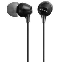 Fone de Ouvido Sony MDR-EX15LPBZ com Cabo de 1.2 Metros -Preto