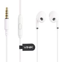 Fone De Ouvido Sound Pods Branco Com Microfone Cabo 1.2m Plug 3.5mm Estereo P3 - Sp220b